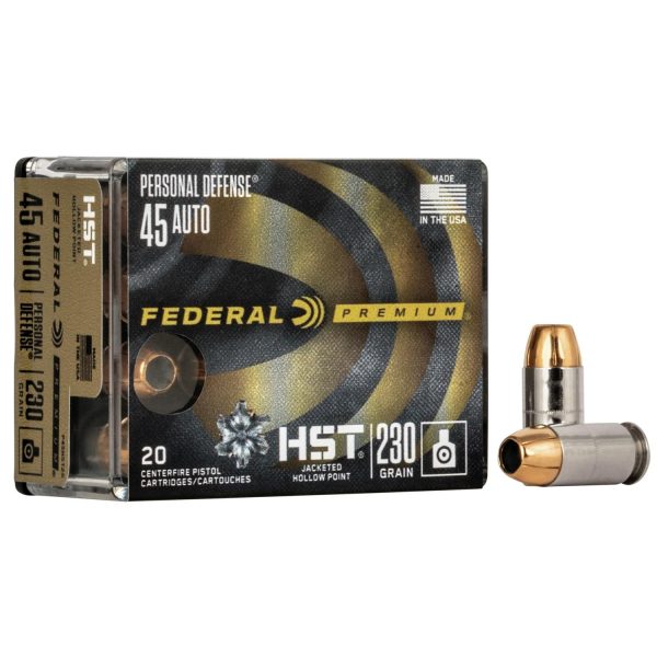 Federal Premuim Personal Defense Centerfire Handgun Ammunition .45 ACP 230 gr JHP 890 fps 20-box