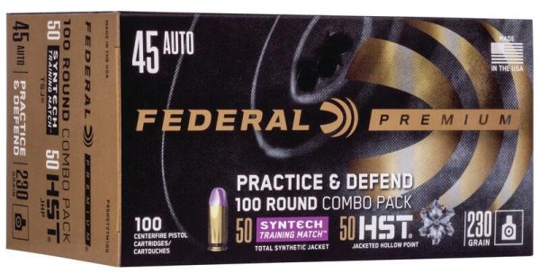 Federal Practice & Defend HST-Syntech Combo .45 ACP 230 gr 100ct
