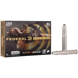 Federal Premium Cape-Shok Rifle Ammunition .470 Nitro 500 gr TBBC 2150 fps - 20-ct