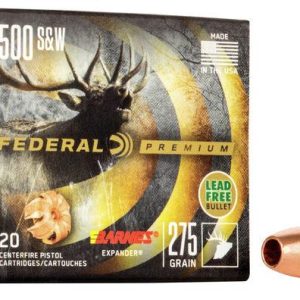 Federal Premium Vital-Shok Handgun Ammunition .500 S&W 275 gr BXP 1660 fps 20-box