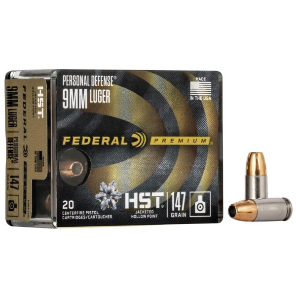 Federal Personal Defense HST 9mm Luger 147 gr. JHP 20ct