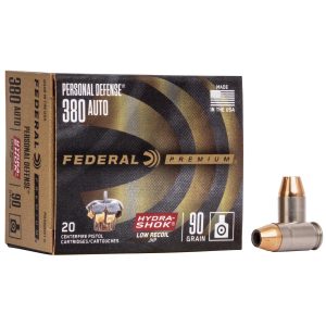 Federal Premium Personal Defense .380 ACP 90 gr JHP 20ct