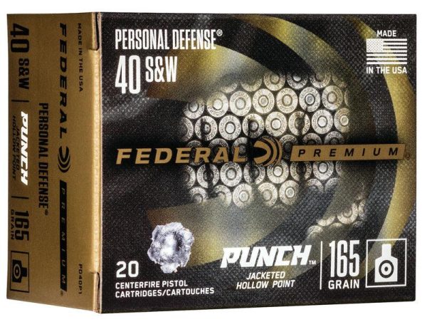Federal Personal Defense Punch .40 S&W 165 gr JHP 20ct