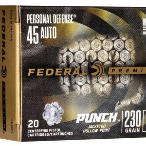 Federal Personal Defense Punch Handgun Ammuntion .45 ACP 230 gr JHP 890 fps 20-ct