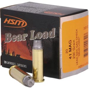 HSM Bear Load Hard Cast .41 Rem Mag 230gr SWC Gas Check 20ct
