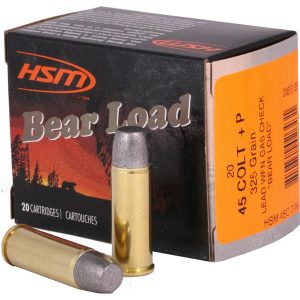 HSM Bear Load Hard Cast .45 Colt 325gr WFN Gas Check 20ct