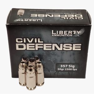 Liberty Civil Defense .357 SIG 50GR Copper Mono Frag HP Lead Free 20CT