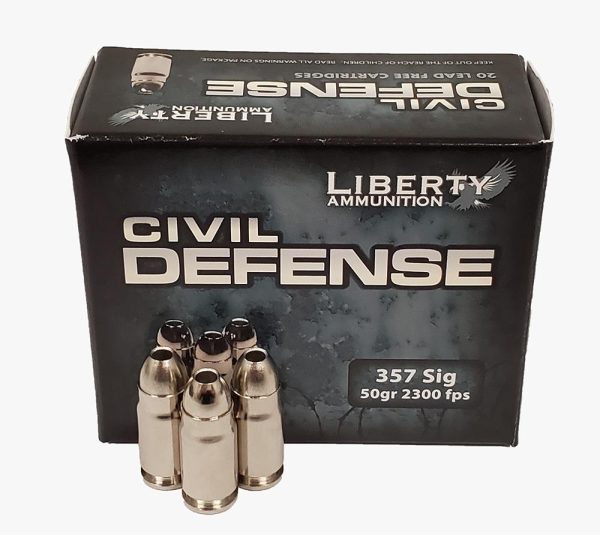 Liberty Civil Defense .357 SIG 50GR Copper Mono Frag HP Lead Free 20CT