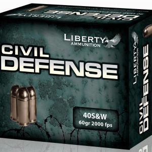 Liberty Civil Defense Handgun Ammunition .40 S&W 60 gr SCHP 2000 fps 20-ct