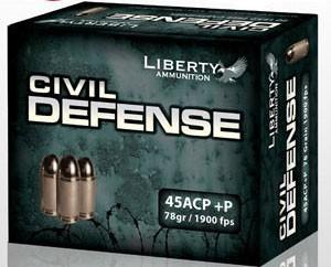 Liberty Civil Defense Handgun Ammunition .45 ACP (+P) 78 gr 1900 fps SCHP 20-ct