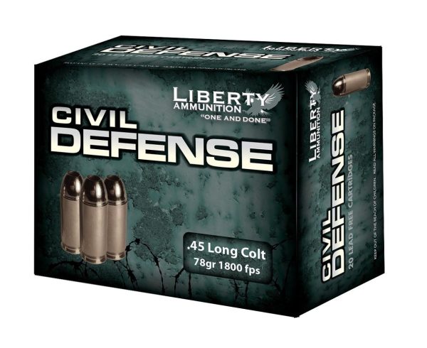 Liberty Civil Defense Handgun Ammunition .45 Colt 78 gr SCHP 1800 fps 20-ct