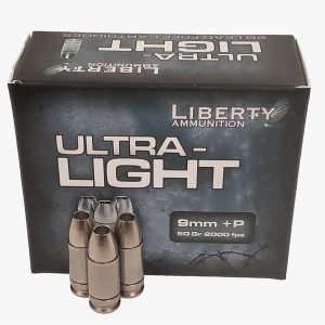 Liberty Ammunition Ultra-Light 9mm +P 50 gr. Copper Mono.Frag HP 20ct