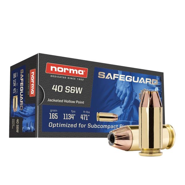Norma Safeguard .40 S&W 165gr JHP 50ct