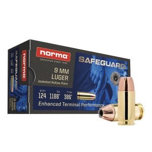 Norma Safeguard 9mm Luger 124gr JHP 50ct