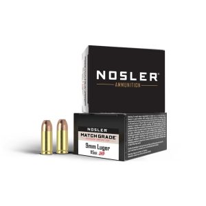 Nosler Match Grade Handgun Ammo 9mm Luger 115 gr JHP 20-box