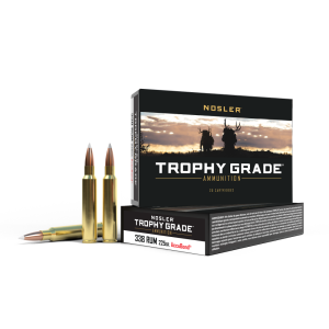 Nosler Trophy Grade Rifle Ammunition .338 RUM 225 gr AB 2975 fps - 20-box