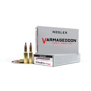 Nosler Varmageddon Rifle Ammunition 6.5mm Grendel 90gr FB Tipped 2800 fps 20-ct
