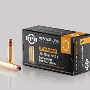 PPU Handgun Defense Ammunition .357 Magnum JHP 158gr 1607 fps 50-ct