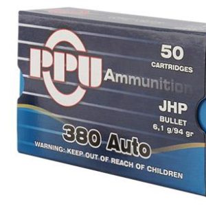 PPU .380 ACP 94 gr JHP 50ct