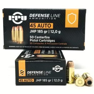 PPU Defense .45 Acp 185 gr JHP 50ct
