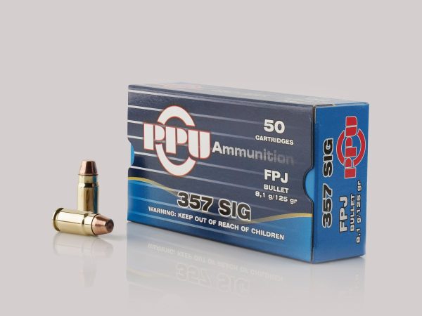 PPU Handgun Ammunition  .357 SIG 125gr FPJ 1542 fps 50-ct