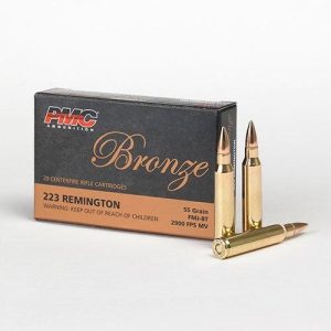 PMC Bronze Rifle Ammunition .223 Rem 55 gr FMJ 2900 fps 20-ct