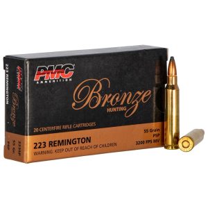 PMC Bronze Hunting Rifle Ammunition .223 Rem 55 gr SP 2900 fps(16") 20-ct