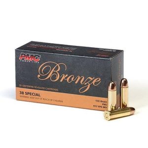 PMC Bronze Handgun Ammunition .38 Spl 132 gr. FMJ 917 fps 50-ct