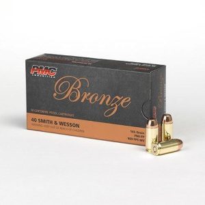 PMC Bronze Handgun Ammunition .40 S&W 165 gr FMJ 989 fps 50-ct