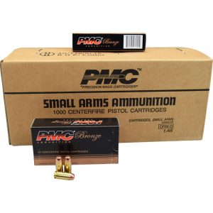 PMC Bronze 40 S&W Handgun Ammunition 180 gr FMJ 985 fps 1000-case (20 Boxes of 50)