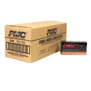 PMC Bronze Handgun Ammunition 9mm Luger 115 gr FMJ 1150 fps 1000-ct