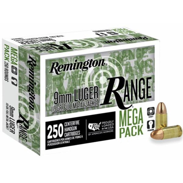 Remington Range 9mm Luger 115 gr. FMJ 250ct