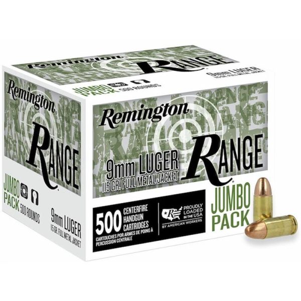 Remington Range 9mm Luger 115 gr FMJ 500ct