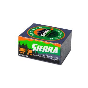Sierra Sports Master .380 Auto 90 gr JHP 20ct