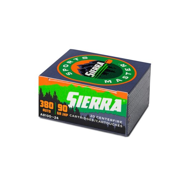 Sierra Sports Master .380 Auto 90 gr JHP 20ct