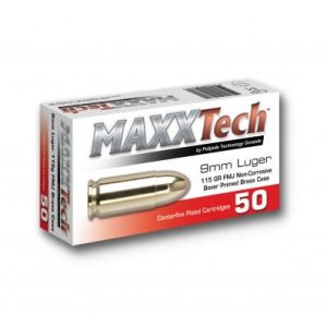Tula Ammo MaxxTech 9mm Luger 115 gr FMJ 500ct