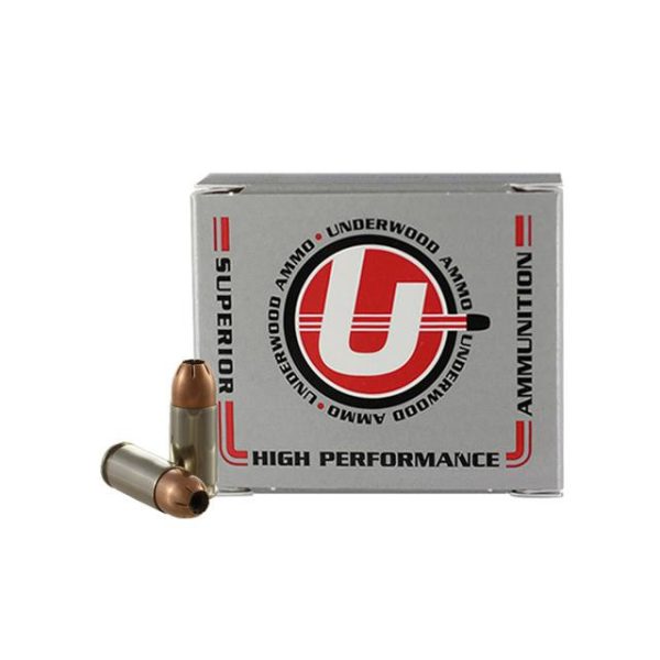 Underwood Hunting & Self Defense Handgun Ammunition 9mm Luger(+P) 124gr JHP 1225 fps 20-ct