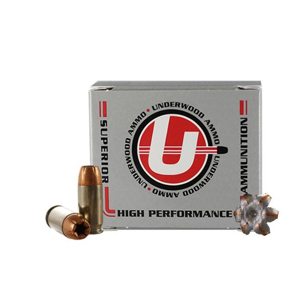 Underwood Ammo Handgun Ammunition 45 Auto (+P) 230gr JHP 1000 fps 20-ct