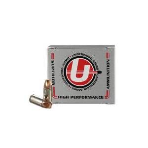 Underwood Hunting & Self Defense Handgun Ammunition 9mm Luger +P 68gr Solid 1800 fps 20-ct