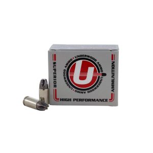 Underwood Hunting & Self Defense Handgun Ammunition 9mm Luger(+P) 68gr Solid 1800 fps 20-ct