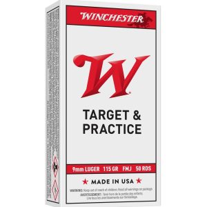 Winchester USA Handgun Ammunition 9mm Luger 115 gr FMJ  50-box