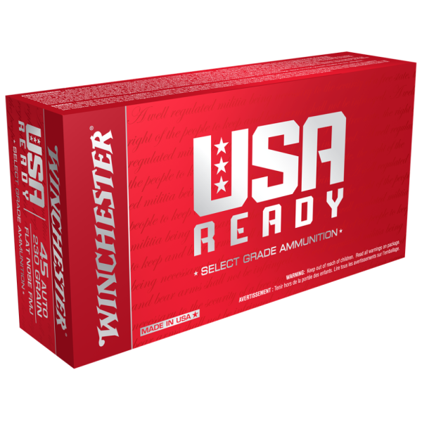 Winchester USA Ready .45 Auto 230 gr. FMJ-FN  50ct