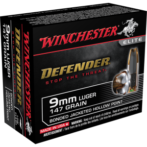 Winchester PDX1 Defender 9mm Luger 147 gr. JHP 20ct