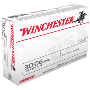 Winchester USA Rifle Ammunition .30-06 Sprg 147 gr. FMJ 3020 fps 20-ct