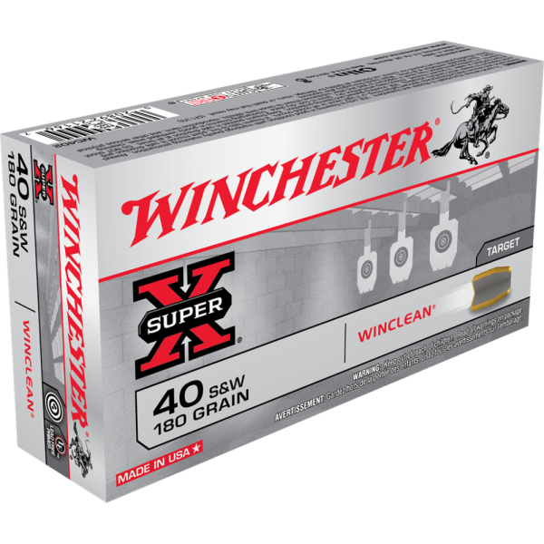 Winchester Super X WinClean .40 S&W 180 gr. JSP 50ct