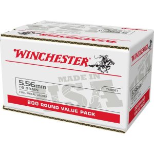 Winchester USA Lake City M193 Rifle Ammunition 5.56mm 55 gr. FMJ 3240 fps 200-ct