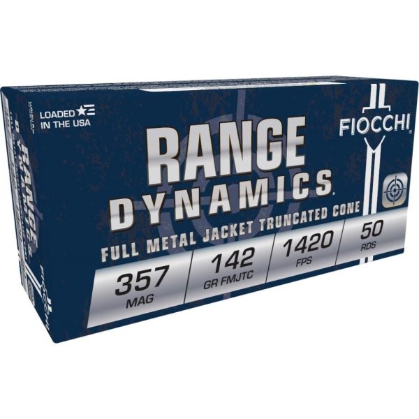 Fiocchi Pistol Shooting Dynamics Handgun Ammunition .357 Mag 142 gr FMJ 1420 fps 50-box