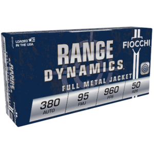 Fiocchi Pistol Shooting Dynamics .380 ACP 95 gr. FMJ 50ct