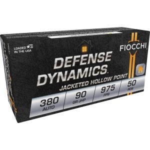 Fiocchi Pistol Shooting Dynamics .380 ACP 90 gr JHP 50ct