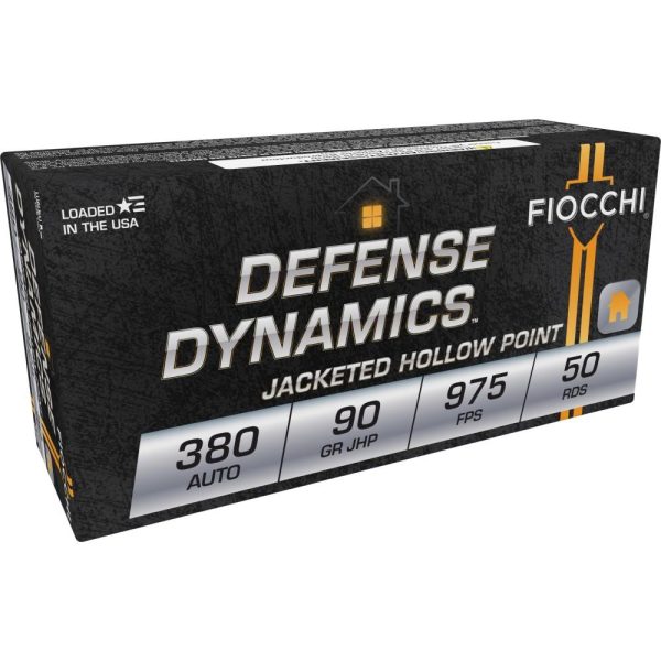 Fiocchi Pistol Shooting Dynamics .380 ACP 90 gr JHP 50ct